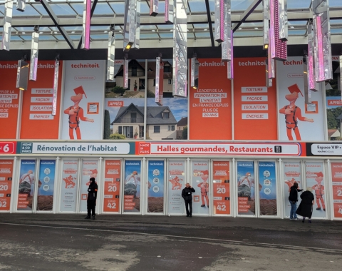Stand Technitoit dédié à la rénovation de l’habitat pendant un salon professionnel