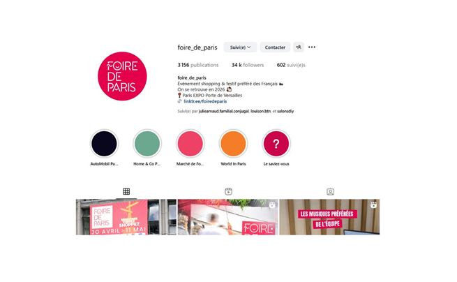 Pack de 3 publications sur les réseaux sociaux de Foire de Paris