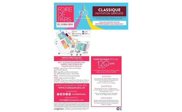 carte d'invitation numérique Foire de Paris